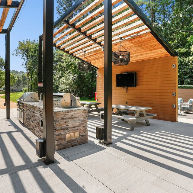 The Waterford Morrisville NC -  Amenity Lawn Area Grilling Stations
